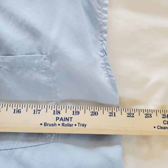 Workshop Republic Clothing Cap Sleeve Shirt Women Small Blue Button-Down Tencel - Picture 5 of 6